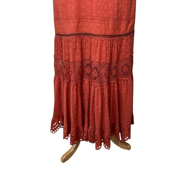 SPELL Daisy Chain Frill Maxi Dress in Copper Size XS - Picture 8 of 12